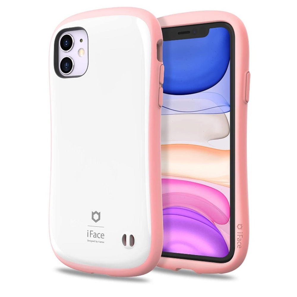 iFace iPhone 11 Shockproof Case White/Pink